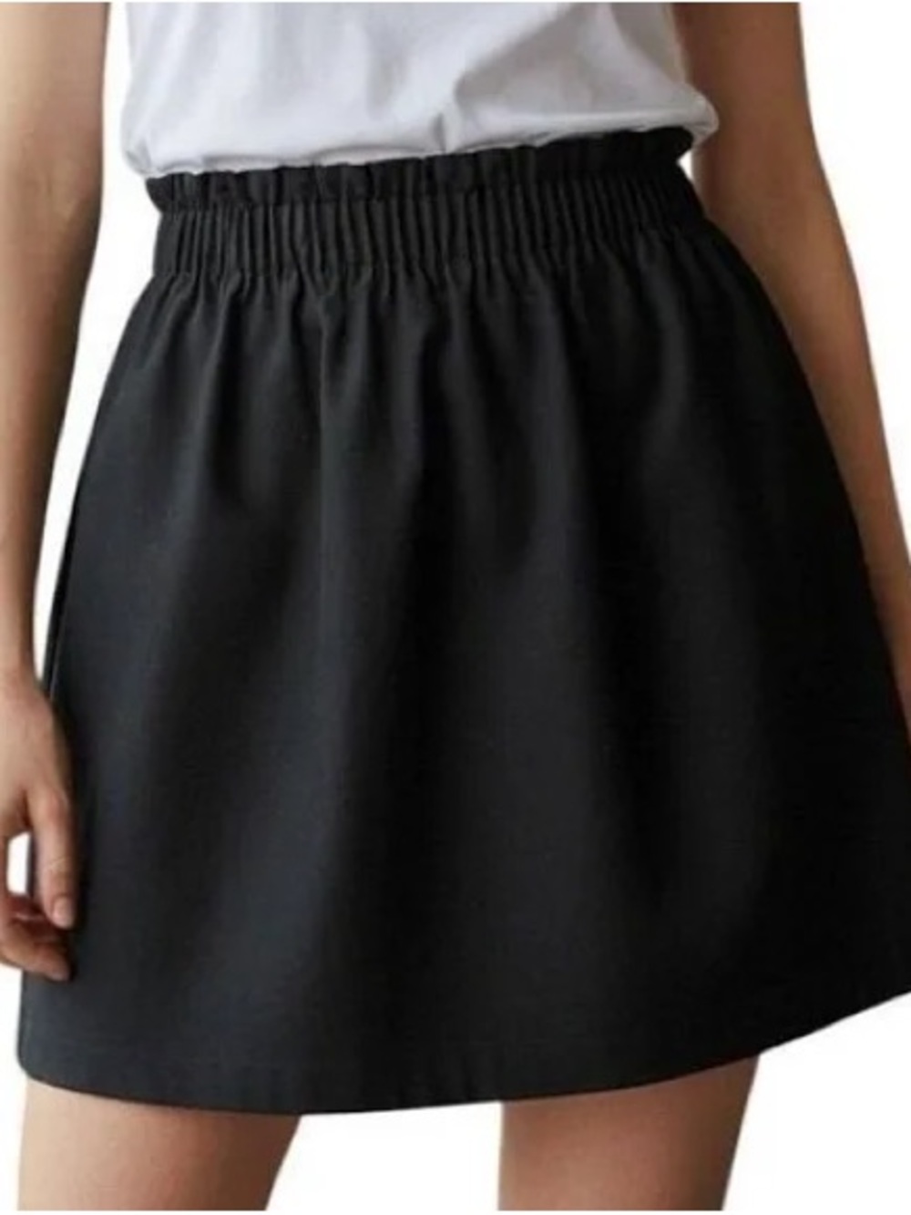 J. Crew Black Mini Skirt with Elastic Waist